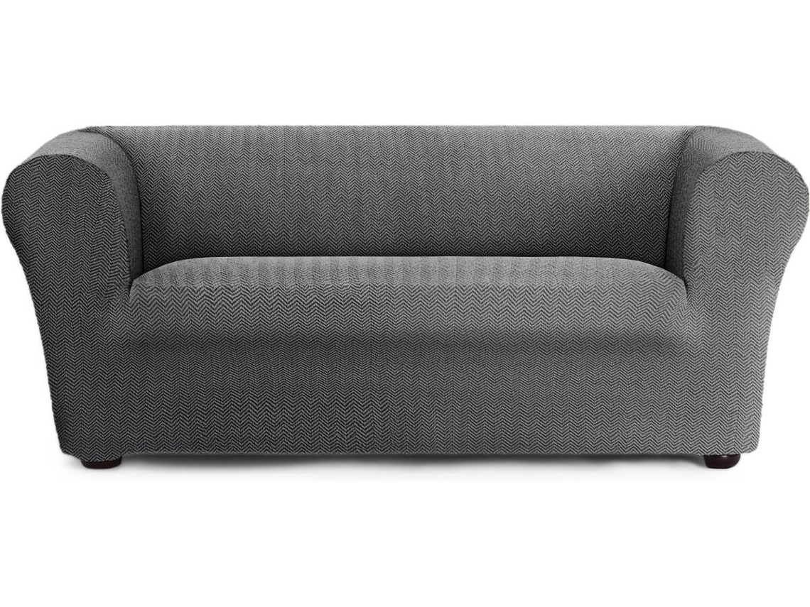 Capa de Sofá 3 Lugares EYSA Chester/Klippan Premium Jaz Tecido Multielástico (230 x 110 x 100 cm - Poliéster e Algodão - Gris Oscuro)
