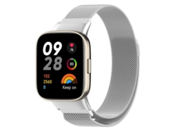Bracelete para Redmi Watch 3 Milan Magnética Malha de Aço Prata XIAOMOYU