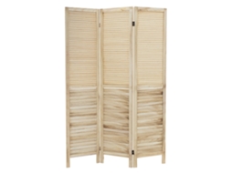Biombo Divisório ML DESIGN de 3 Painéis Modelo Osaka Dobrável em Madeira Natural 170x121cm