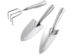 Ferramentas de Jardinagem, Kit de 3 Peças de Aço Inoxidável 100% Ferramentas Manuais Ao Ar Livre