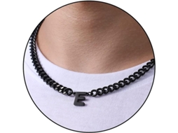 2026 cadena de Eslabón Cubano Con Colgante de Inicial A z Acero Inoxidable 6.5mm 18+2 Pulgadas Regalo de Joyería para Hombres Mujeres Niños