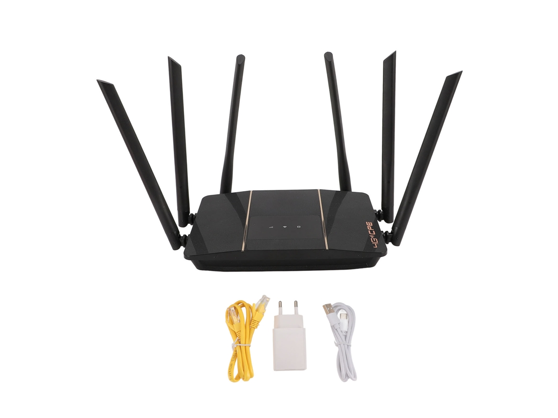 Router Inalámbrico 4g Lte de 300 Mbps con 2,4 Ghz, 4 Antenas, Recargable, Tipo C, Enchufe Europeo