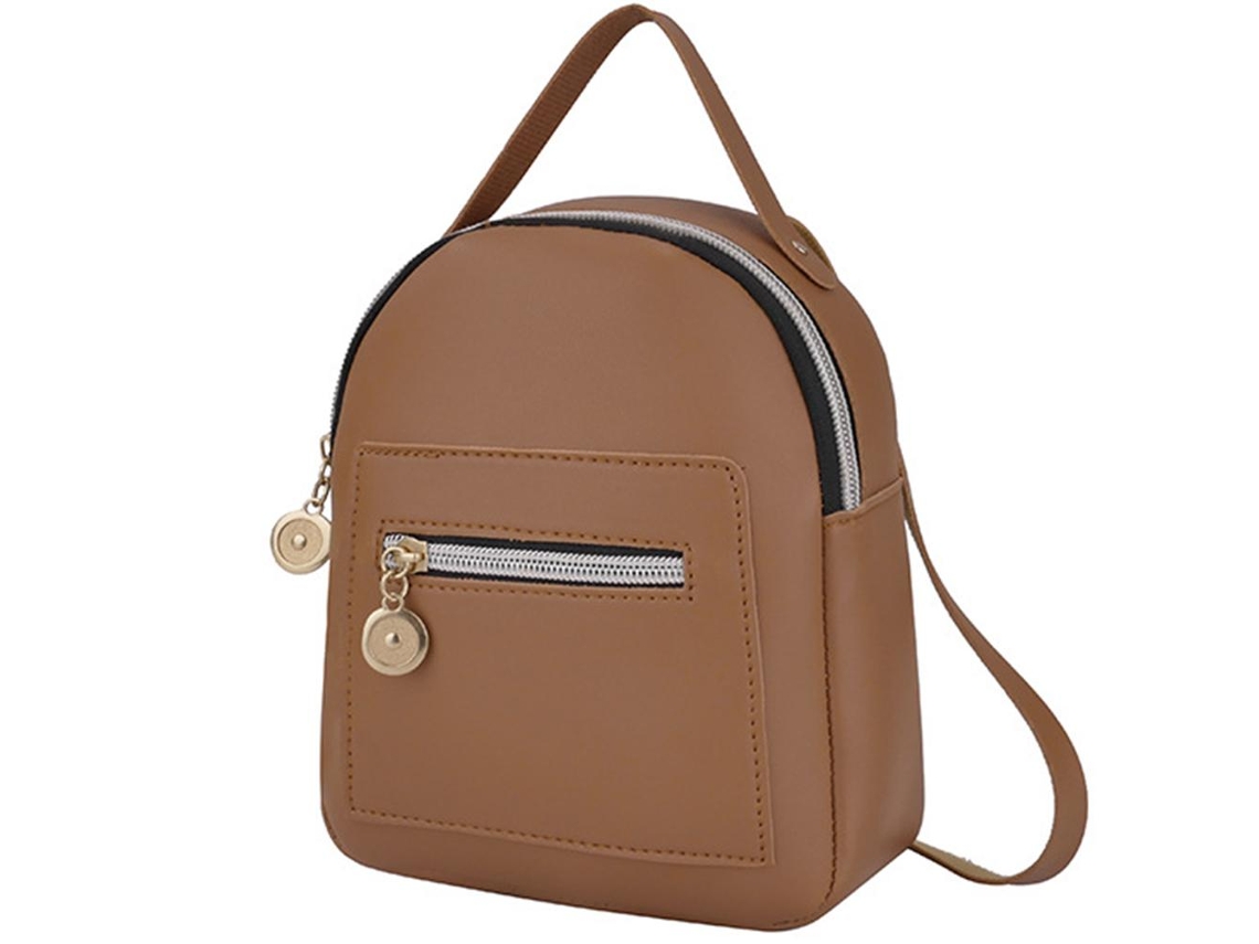 Rebe-mochila De Couro Pu Para Mulheres Mochila Casual Bonita Com Bolsos Zíper Convertível Em Bandolera