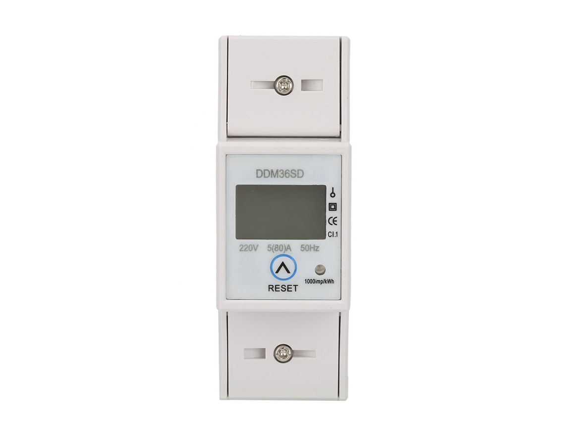 Laxiscreed Medidor De Energia Monocanal 2p Lcd Para Perfil Din, Fácil Instalação