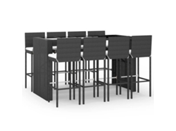 Garden Bar Set, Garden Bar Sets Vidaxl Preto Rattan / Vime (n/a)