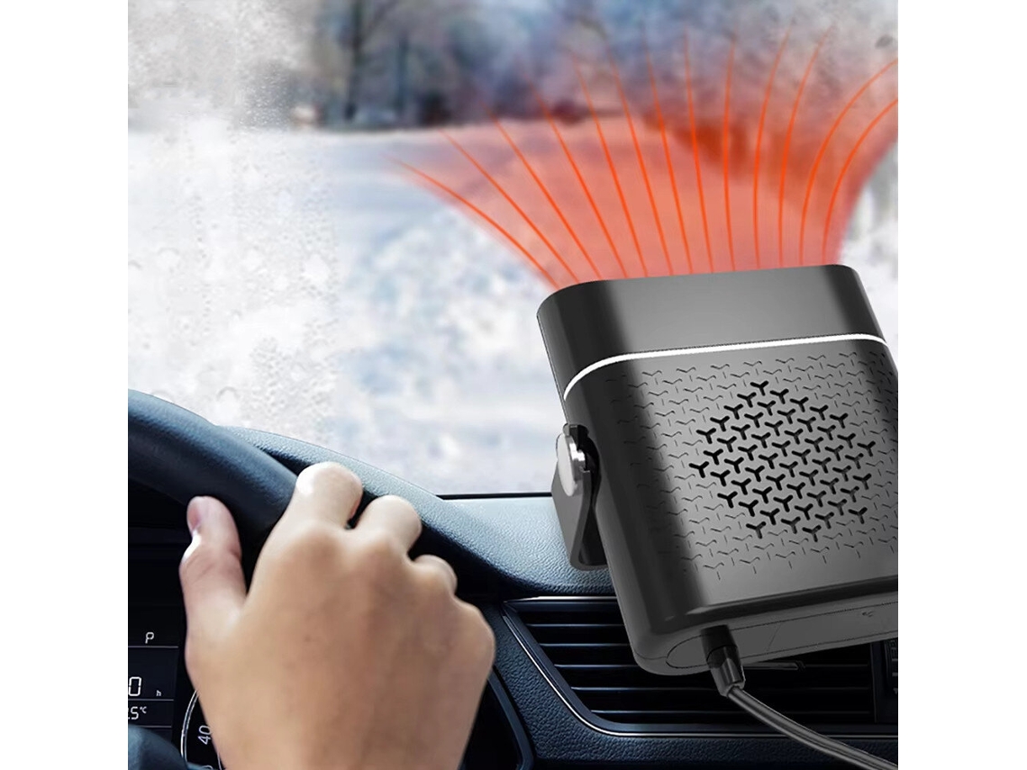 Aquecedor Automóvel Portátil Ipree 360 graus da temperatura Abs, Ventilador De Aquecimento E Arrefecimento Para Automóveis, Camiões, Acessórios Automóveis 12/24 V