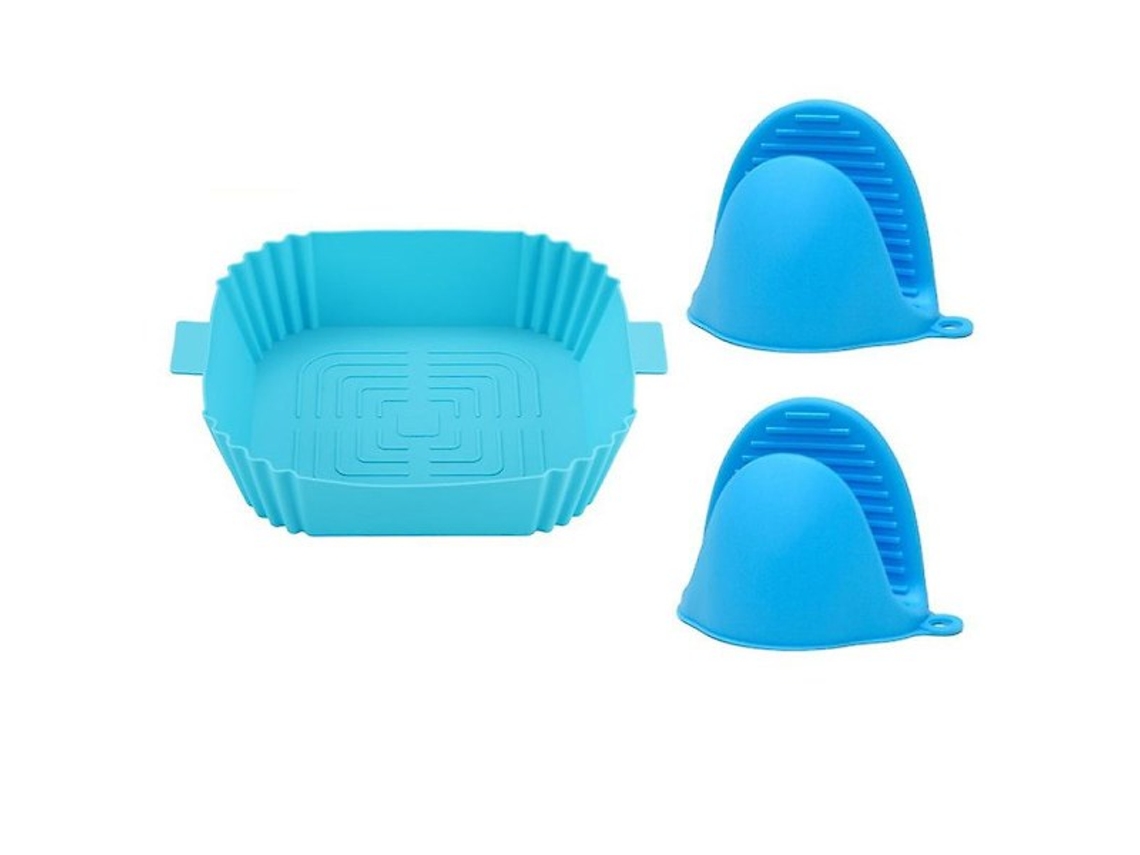 Tigelas De Silicone E Luvas Para Fritadeira