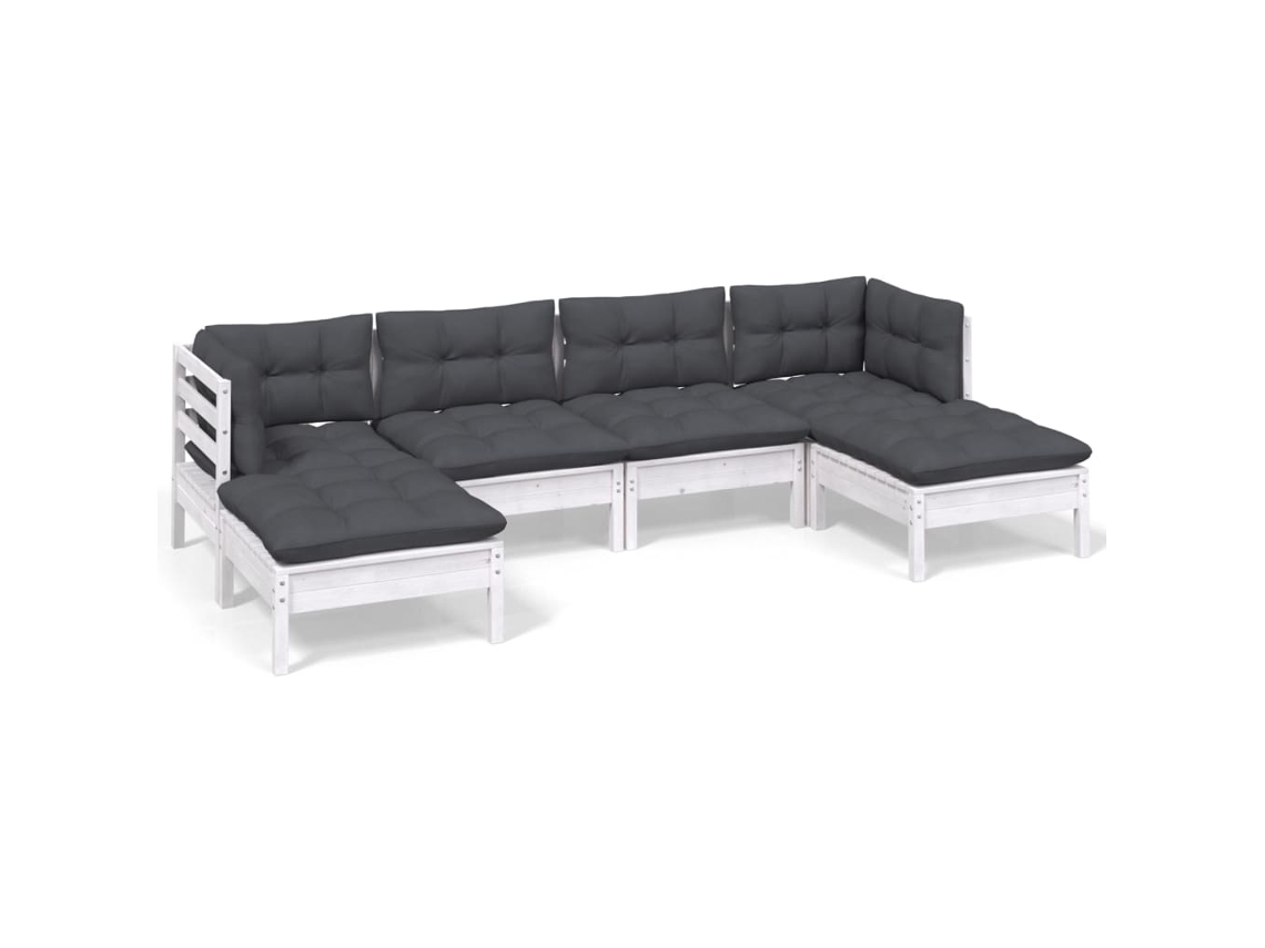 Garden Lounge Set, Garden Lounge Sets Vidaxl Branco Madeira De Pinho (n/a)