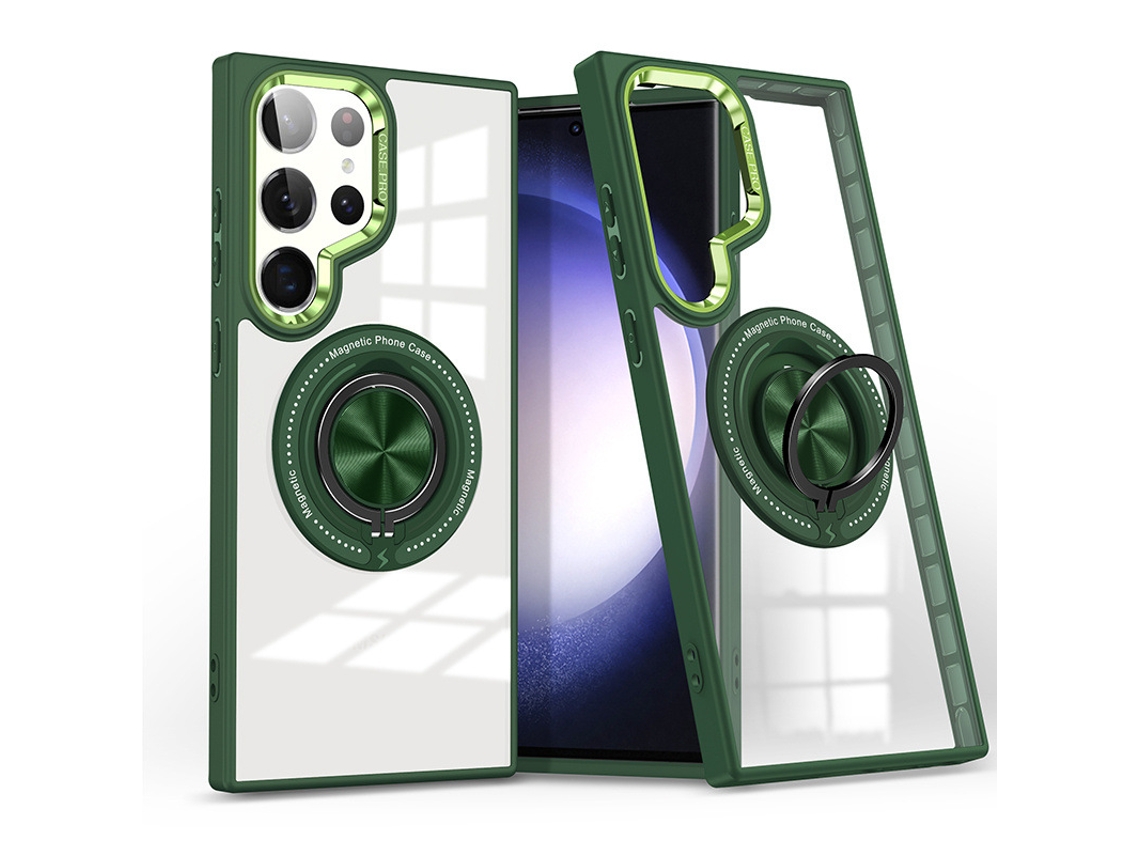 Capa Protetora Transparente Anti-queda Para Celular Samsung.verde Escuro - S24