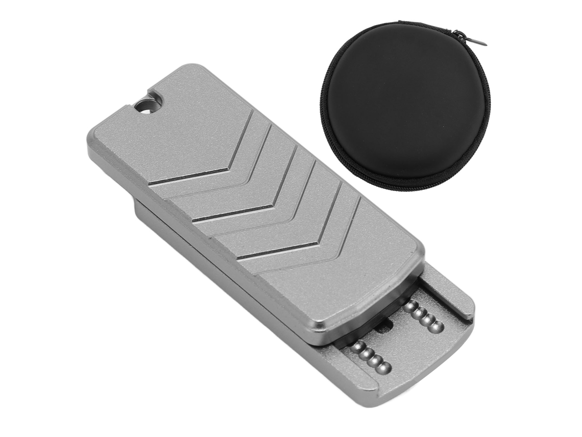 Mali brinquedo de Deslize para Ponta Dos Dedos em Liga de Alumínio Haptic Push Card Sensory Cinza Escuro