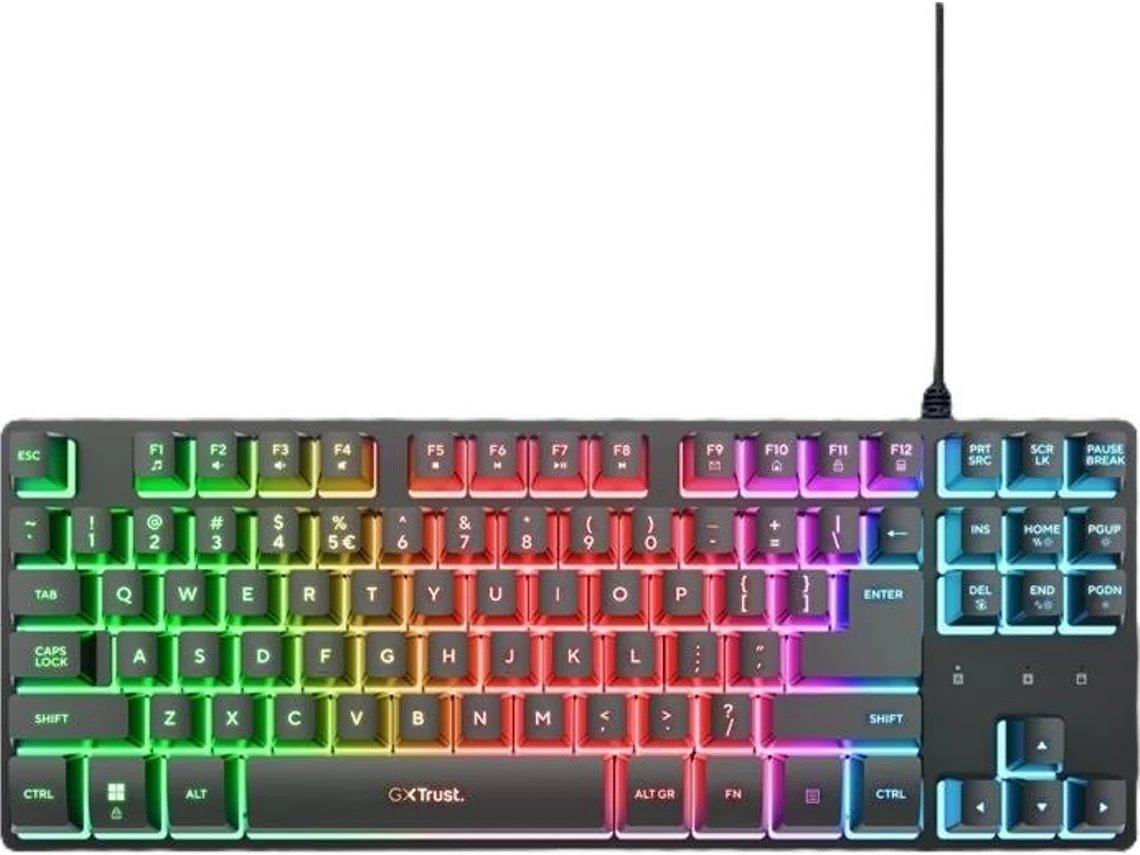 Teclado Gaming TRUST GXT 833 Thado (Membrana - Português - Preto)
