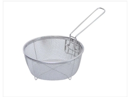MEOIRUERY Cesto Para Fritadeira Redondo Em Aço Inoxidável 2 Unidades Cesto Para Batatas Fritas E Lanches Utensílio De Cozinha