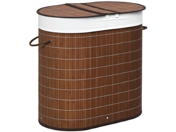 Cesto de Roupa Suja 100l,coletor com Tampa Removível,38x38x57cm,marrom BTFORUS