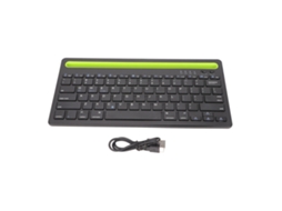 2026zentro-teclado Bluetooth Sem Fio Recarregável Com Suporte Integrado Para Múltiplos Dispositivos Macbook Android Windows