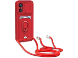 Capa com Cordão Colar para Honor, Huawei Huawei Nova 9 Se/50 Se HONGWE. Vermelho