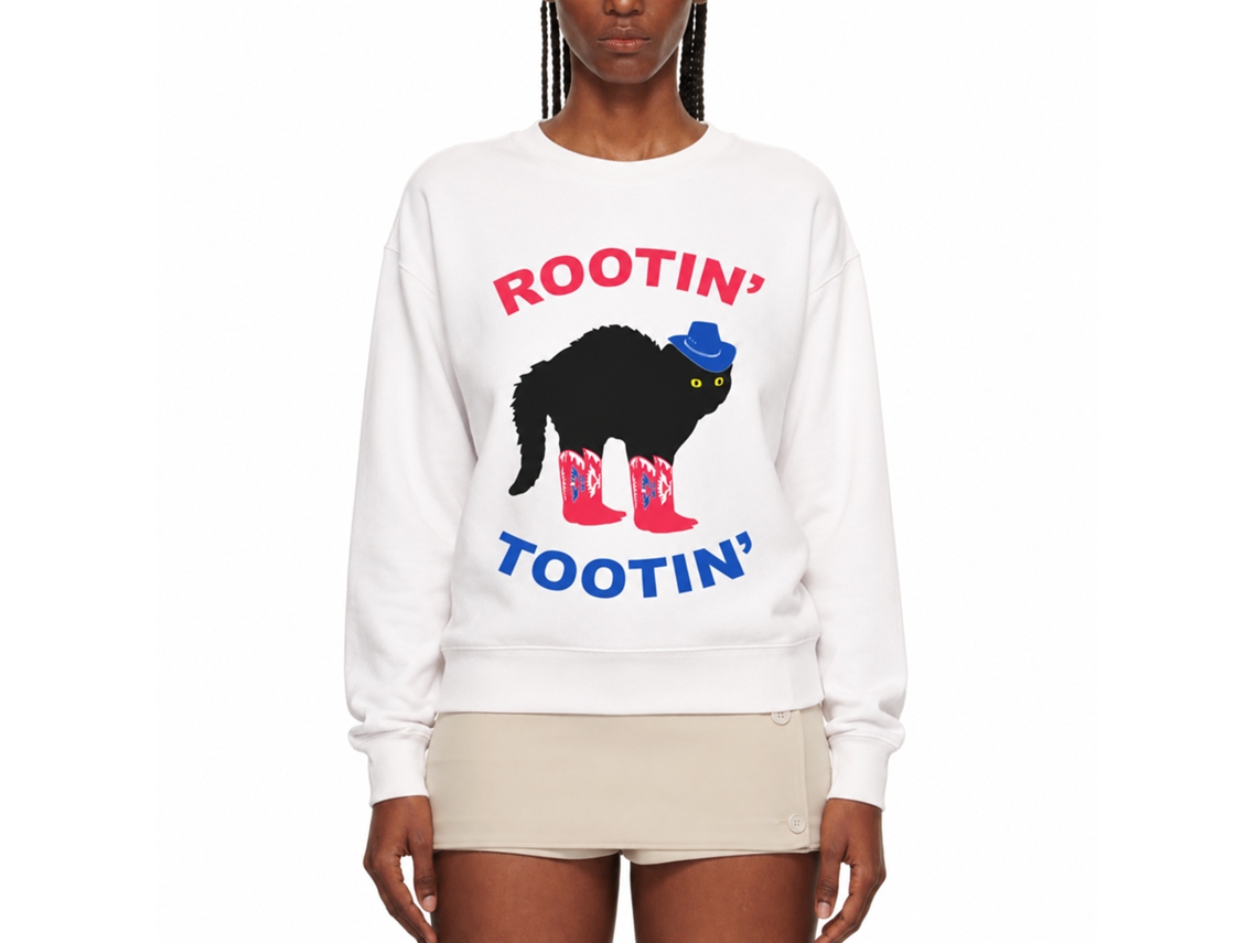 Rockinstone Rootin Tootin Cowboy Cat 1 Classic Sweatshirt Unique Designer Style