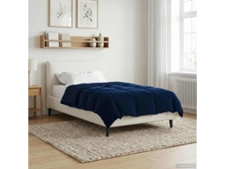 Vidaxl Duvet De Ano Inteiro 155 X 200 Cm 4 Estações Azul Escuro