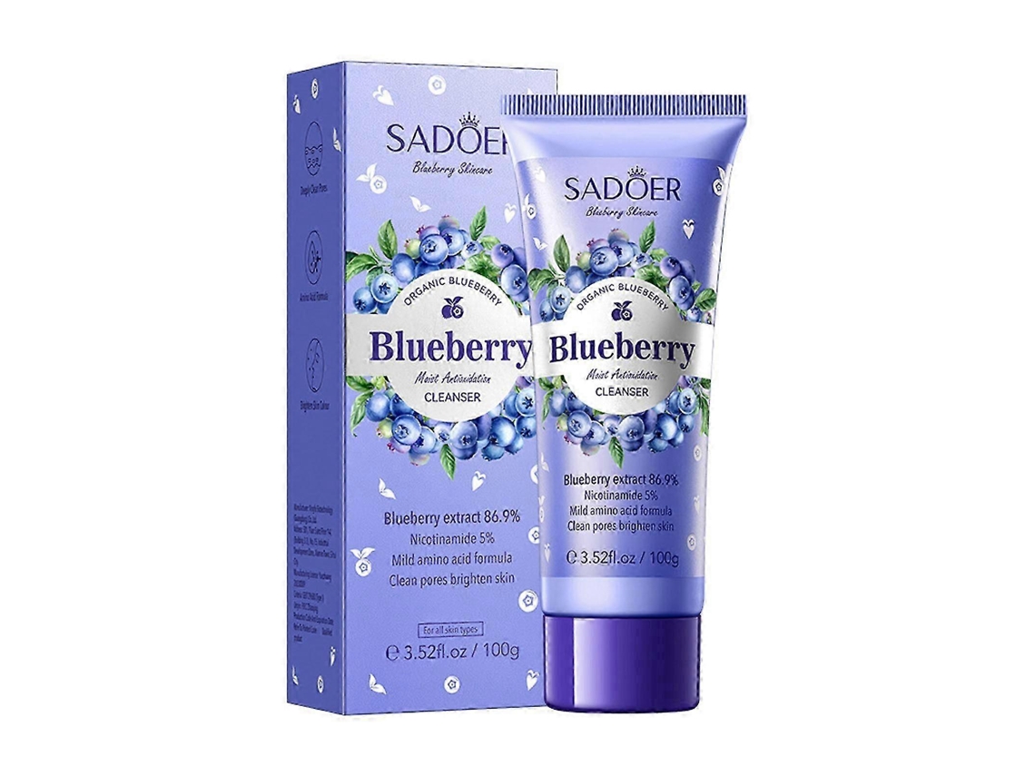 Sabonete Facial Antioxidante Suave Com Aminoácidos De Mirtilo.