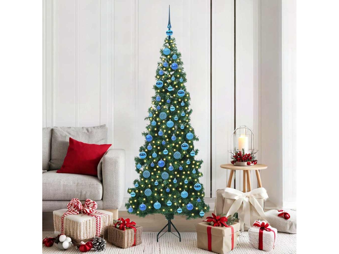 Vidaxl Árvore De Natal Artificial De Canto Verde 180 Cm Pvc E Metal