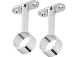 suporte Central para Vara de Armário Redonda Ø25mm Ajustável em Altura
