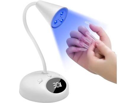 Mini Lâmpada UV para Unhas, Mini Lâmpada LED 18 W com 4 Modos, Sensor Inteligente e Visor LCD Jaicom