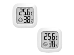 Conjunto De 2 Termômetros E Higrômetros Digitais Lcd, Termômetro Para Temperatura Ambiente, Termômetro E Higrômetro Para Ambientes Internos Com M