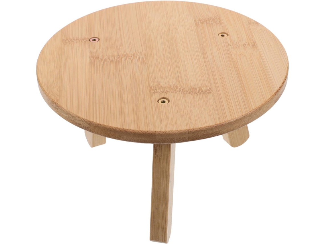 Suporte Flores Bambu Natural Circular Pequeno 12 Versátil Plantas Interior Prateleira Decorativa Jardim Vaso M GOKOCO
