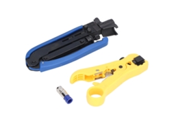 Laxiscreed Ferramenta De Crimpagem E Descarnamento De Cabos Com 20 Conectores F Para Rg59 E Rg6