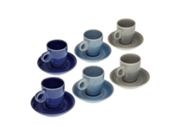 Conjunto de Chávenas de Café Cerâmica 12 Peças