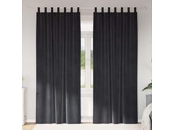 Vidaxl Cortinas Opacas 2 Unid. Cinzento-escuro 140 X 260 Cm Veludo
