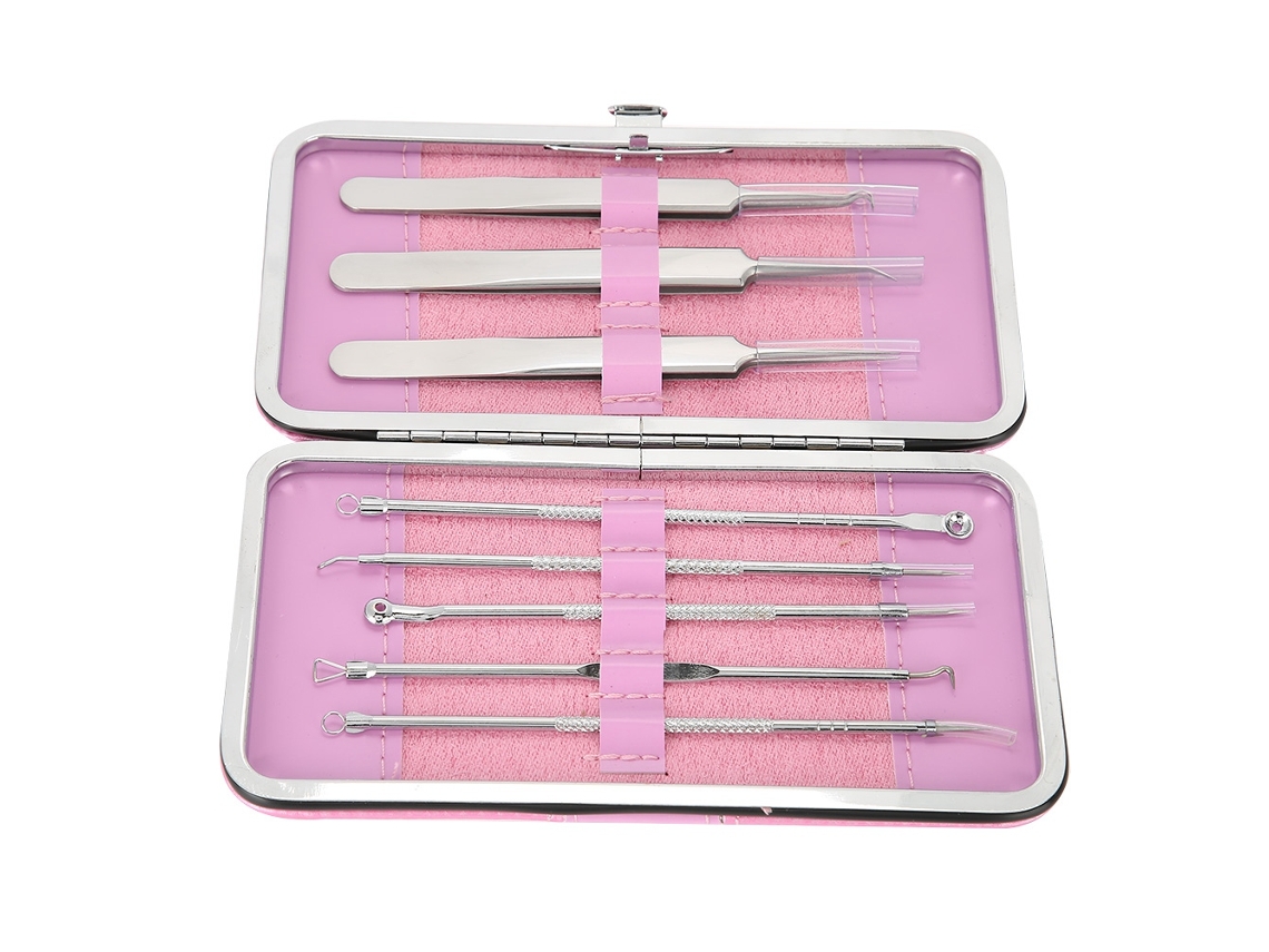 Conjunto Extrator De Espinhas Negras Remoção Limpeza Facial