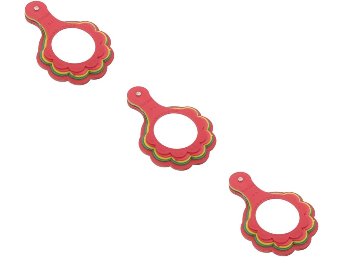 Conjunto De 3 Peças De Medidores Circulares De Diâmetro Para Classificação De Cerejas.