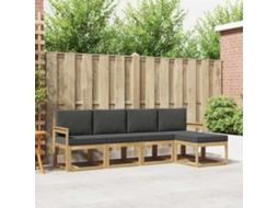 Vidaxl Conjunto De Sofás Para Exterior 5 Unid. Branco E Antracite