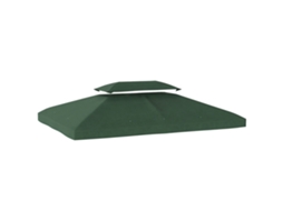 Toldo De Substituição 4x3 M Com Teto Duplo, Orifícios De Drenagem E Proteção Uv. Somente O Toldo. Estrutura Não Incluída. Verde