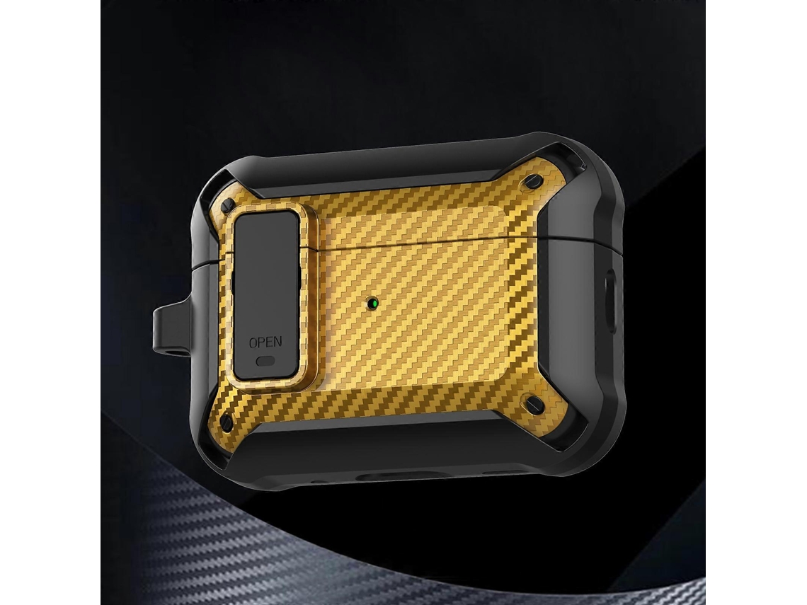 Capa protetora de fibra de carbono Bumblebee para AirPods Pro 2 GIECY