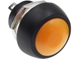 10-interruptores De Botão Momentâneos Pbs 33de 12mm, Laranja, 1a, 250v, Para Projetos Diy