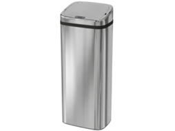 Balde De Lixo Inteligente 50l Com Sensor Infravermelho Botão Tátil De Com Abertura Automática 33x25x84 Cm Prata