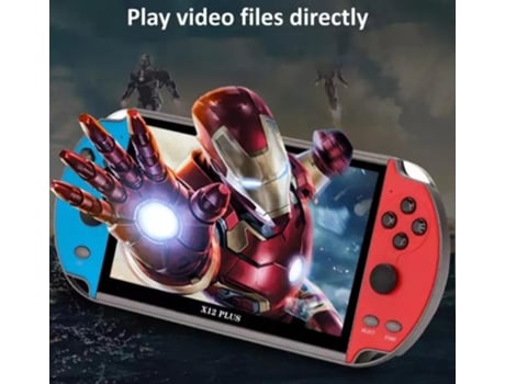 Consola Portátil X12 Plus Ecrã 7.1'Polegadas Incluí 300 Jogos