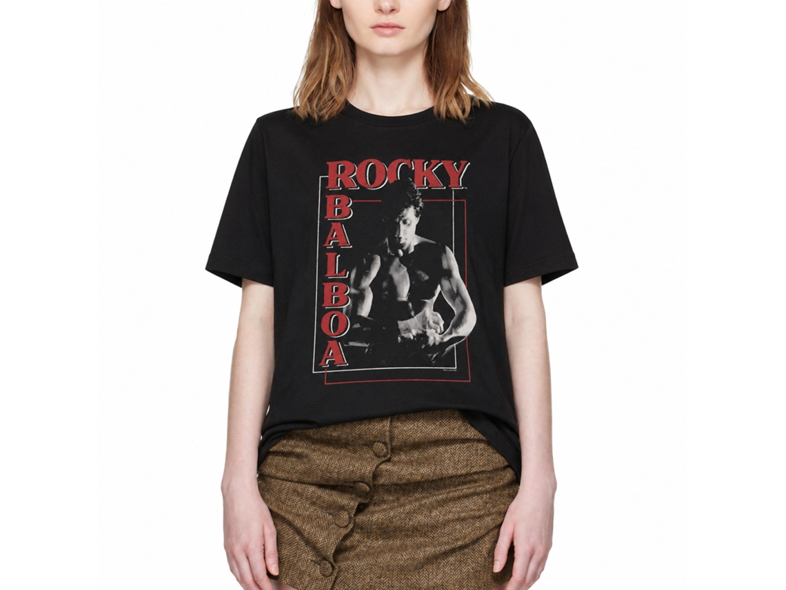 Rockinstone Rocky Balboa Boxes Black T-shirt Size:s