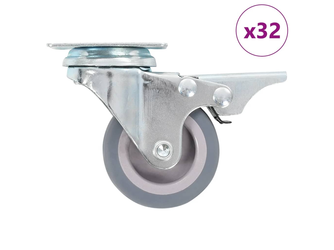 Conjunto 32 Roda giratória VIDAXL