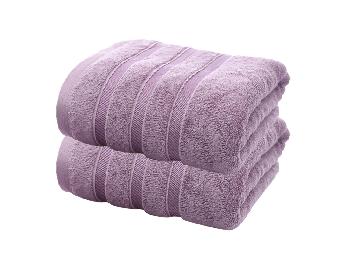 Conjunto de Toalha RNEMITERY Banho Oversized Fibra Super Macias Bambu Roxo - 2pcs (70x140cm)