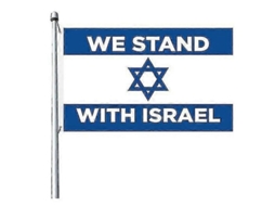 Bandeira Eu Estou Com Israel 3x5 Pés, Bandeira De Oração Para Israel, Resistente À Oxidação E Durável Com 2 Anéis De Cobre G