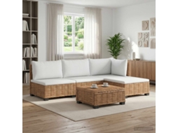 Vidaxl 5 Unid. Conjunto De Lounge Em Rattan Com Almofadas Gendt