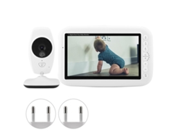 Monitor De Bebê Sem Fio De 7 Polegadas, 720p, Visão Noturna Infravermelha, Intercomunicação Bidirecional (bateria Embutida, Padrão Ue)