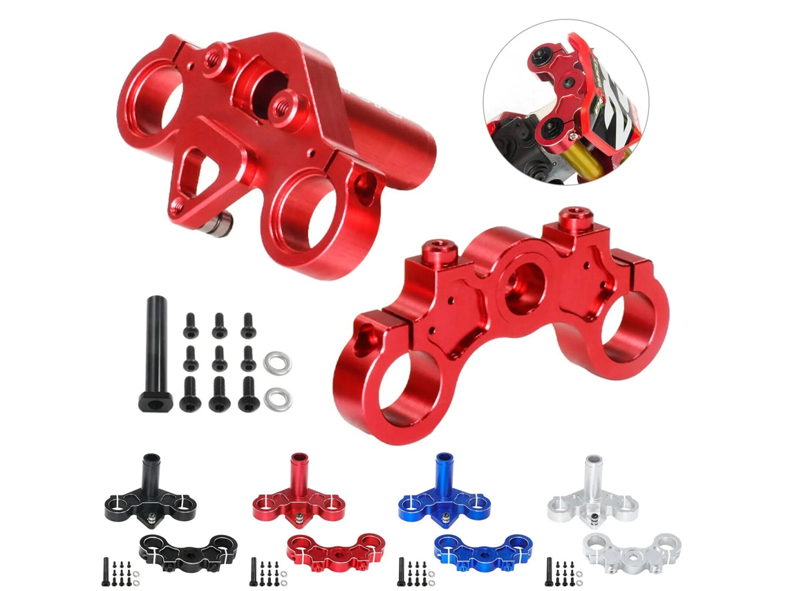 Conjunto De Abraçadeiras Triplas Em Liga De Alumínio 7075 Para Peças De Moto Rc Losi 1/4 Promoto Mx Motorrad Rtr Los06000 Los264004