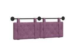Vidaxl Cabeceira Suspensa Roxo 150 X 55 X 5 Cm Veludo