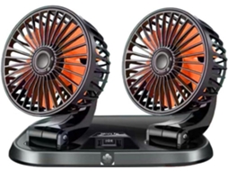Ventilador De Carro 12v 24v, Ventilador Usb De Cabeça Dupla Para Carro, 2 Velocidades Ajustáveis, Resfriador Automático