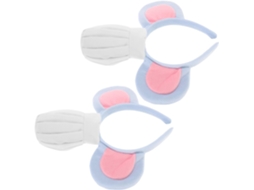 De 2 Tiaras Fofinhas Com Orelhas De Rato, Acessórios Em Tecido Azul-celeste Para Chapéu De Chef.
