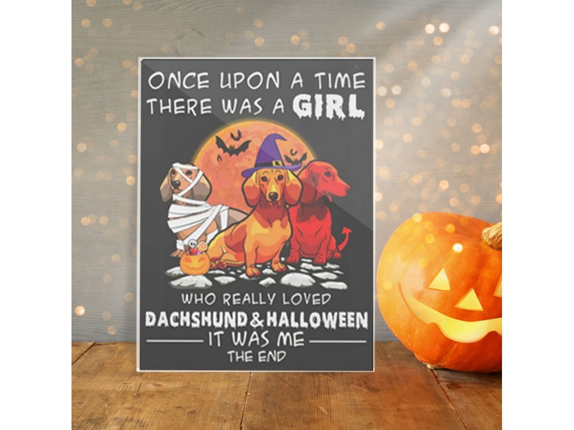 Laxiscreed Quadro De Halloween Em Acrílico Com Moldura Dourada, 14,5x19,5cm Para Decoração De Secretária