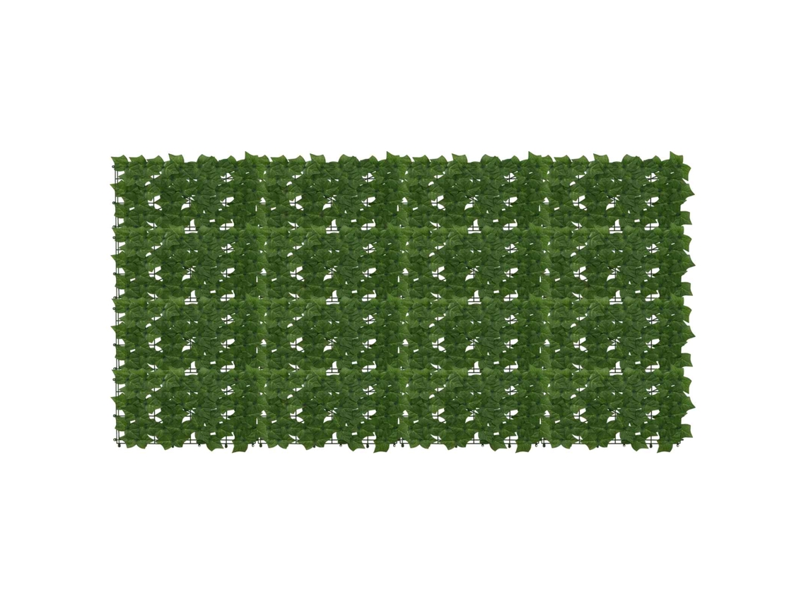 Vidaxl Tela De Varanda Com Folhas Verde 200 X 100 Cm